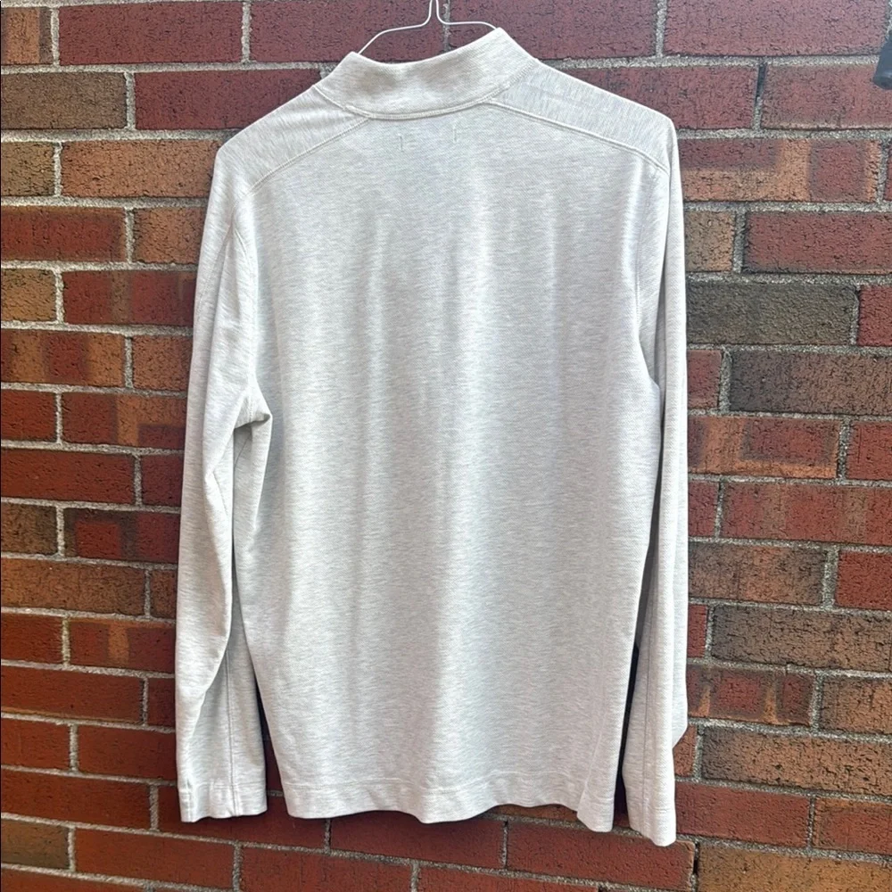 Banana Republic Light Beige Quarter-Zip Sweater